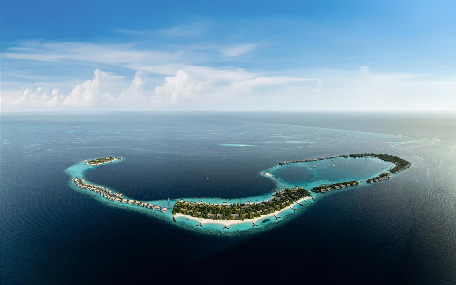 Waldorf Astoria Maldives Ithaafushi，三座私人岛（Exterior view）